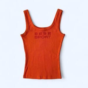 Bebe sport orange tank top